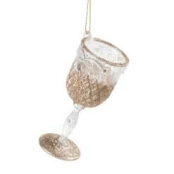 Xenos Kersthanger glas champagne - diverse varianten - 9 cm- Kersthangers|Kerstballen