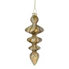 Xenos Kersthanger glas pegel - olijfgroen - ø5.5x15 cm- Kersthangers|Kerstballen