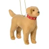 Xenos Kersthanger golden retriever met sjaal - bruin- 12x10.2x5 cm- Kersthangers|Kerstballen