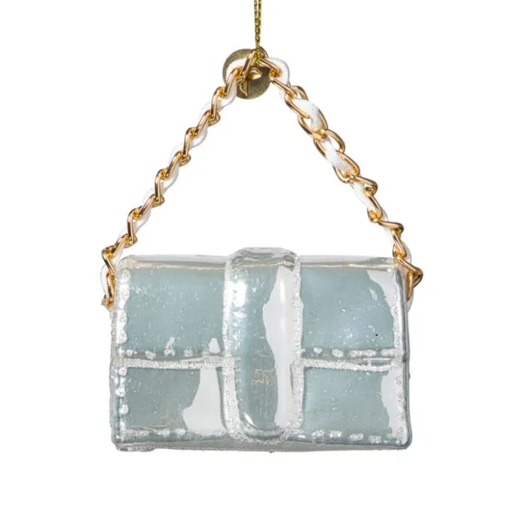 Xenos Kersthanger handtas - wit - 4.2x7x2.8 cm- Kersthangers|Kerstballen