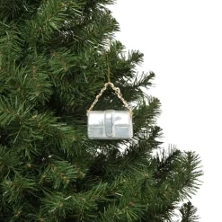 Xenos Kersthanger handtas - wit - 4.2x7x2.8 cm- Kersthangers|Kerstballen
