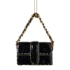 Xenos Kersthanger handtas - zwart - 4.2x7x2.8 cm- Kerstcadeaus|Kersthangers