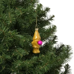 Xenos Kersthanger kabouter - olijfgroen - 10.5x5.3x4.7 cm- Kersthangers|Kerstballen