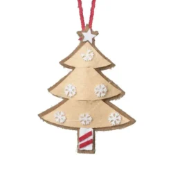 Xenos Kersthanger kerstboom - diverse varianten - 13x7.5x1 cm- Kersthangers|Kerstballen