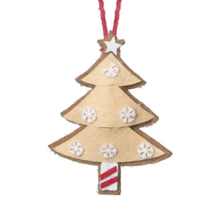 Xenos Kersthanger kerstboom - diverse varianten - 13x7.5x1 cm- Kersthangers|Kerstballen