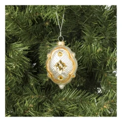 Xenos Kersthanger Kersthanger - glas - 9.1x6.1x4.1 cm- Kersthangers|Kerstballen