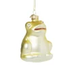 Xenos Kersthanger kikker - glas - 8x6.4x5.6 cm- Kersthangers|Kerstballen