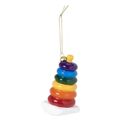 Xenos Kersthanger kleurtoren - multikleur - 10.8x5.3x5.2 cm- Kersthangers|Kerstballen