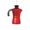 Xenos Kersthanger koffiemaker - rood - 10.5x8x5 cm- Kerstcadeaus|Kerstballen