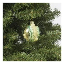 Xenos Kersthanger maanvis - multikleur - 8x7x3.5 cm- Kersthangers|Kerstballen
