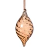 Xenos Kersthanger olive - bruin - ø6.5x13 cm- Kersthangers|Kerstballen
