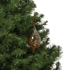Xenos Kersthanger olive - bruin - ø6.5x13 cm- Kersthangers|Kerstballen