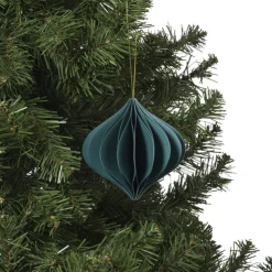 Xenos Kersthanger papier - groen - ø10 cm- Kersthangers|Kerstballen
