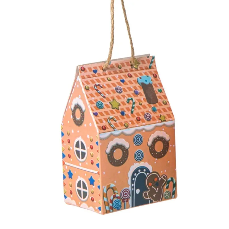 Xenos Kersthanger papieren huisjes - set van 3- Kersthangers|Kerstballen