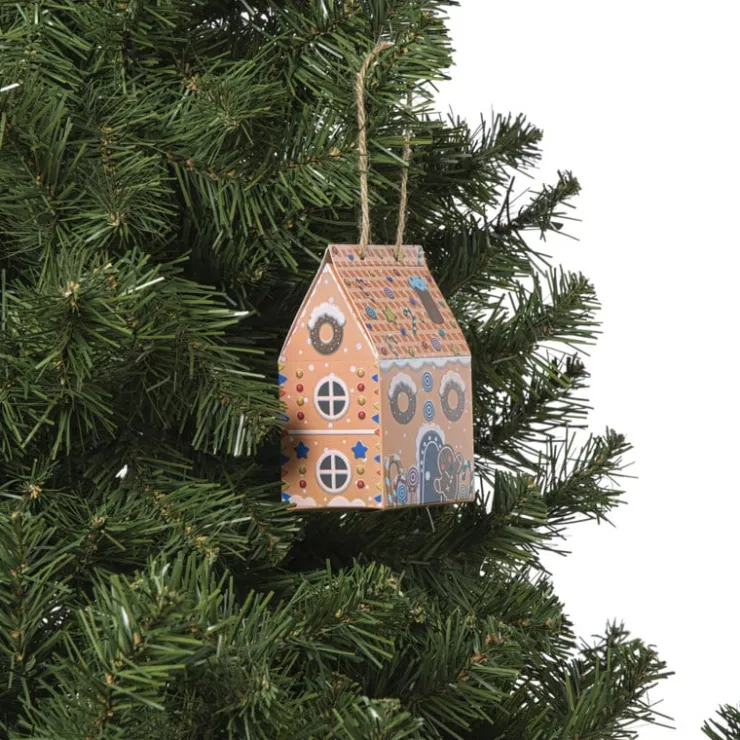 Xenos Kersthanger papieren huisjes - set van 3- Kersthangers|Kerstballen