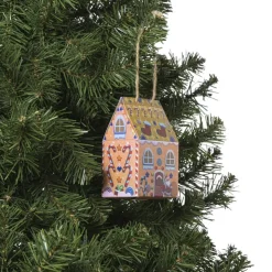 Xenos Kersthanger papieren huisjes - set van 3- Kersthangers|Kerstballen