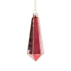 Xenos Kersthanger pegel velvet - paars/roze - 4.3x13.7 cm- Kersthangers|Kerstballen