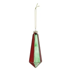 Xenos Kersthanger pegel velvet - rood/groen - 4.3x13.7 cm- Kersthangers|Kerstballen