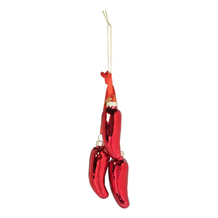 Xenos Kersthanger peper - rood - ø2.7x7.6 cm- Kersthangers|Kerstballen