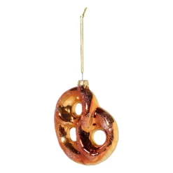 Xenos Kersthanger pretzel - glas - 11.5x11x2.9 cm- Kersthangers|Kerstballen