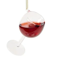 Xenos Kersthanger rode wijn - rood - ø4.5x10.5 cm- Kersthangers|Kerstballen