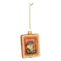 Xenos Kersthanger schilderij hond - diverse varianten - glas- Kersthangers|Kerstballen