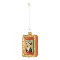 Xenos Kersthanger schilderij hond - diverse varianten - glas- Kersthangers|Kerstballen