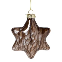Xenos Kersthanger ster - zwart - 8x8x4 cm- Kersthangers|Kerstballen