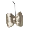 Xenos Kersthanger strik - champagnekleurig - 8x9.5x1.5 cm- Kersthangers|Kerstballen