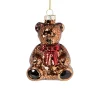 Xenos Kersthanger teddybeer - bruin - 6.9x5.4 cm- Kersthangers|Kerstballen