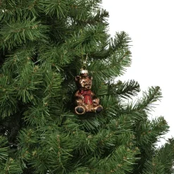 Xenos Kersthanger teddybeer - bruin - 6.9x5.4 cm- Kersthangers|Kerstballen