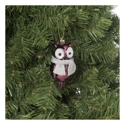 Xenos Kersthanger uil - diverse varianten - 9.4x4.8x3.9 cm- Kersthangers|Kerstballen