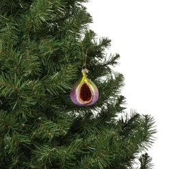 Xenos Kersthanger vijg - multikleur - 8x6x5 cm- Kerstcadeaus|Kersthangers