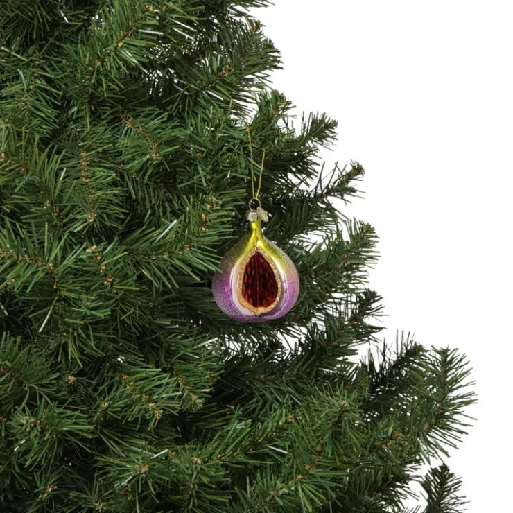 Xenos Kersthanger vijg - multikleur - 8x6x5 cm- Kerstcadeaus|Kersthangers