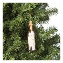 Xenos Kersthanger wijnfles - diverse varianten - ø3.7x13.8 cm- Kerstcadeaus|Kersthangers