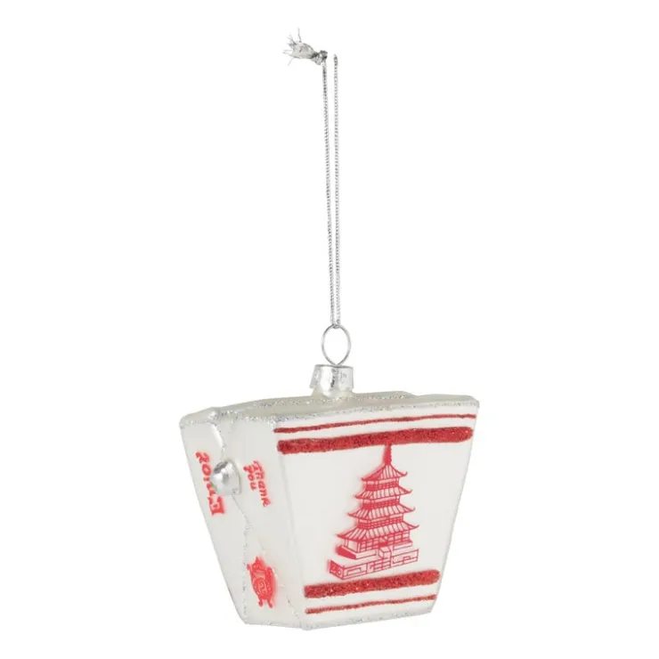 Xenos Kersthanger wok to go - glas - 11x11x7.5 cm- Kersthangers|Kerstballen