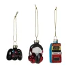 Xenos Kersthangers mini - games - set van 3- Kersthangers|Kerstballen