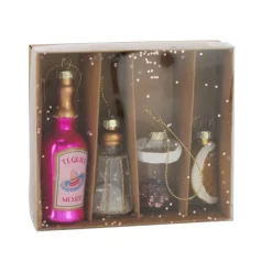 Xenos Kersthangers tequila - multikleur - set van 4- Kersthangers|Kerstballen