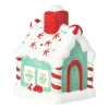 Xenos Kersthuisje met sneeuw LED - wit - 11x8x7 cm- Kerstfiguren|Kersthuisjes
