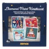 Xenos Kerstkaart diamond painting DIY - set van 4- Kerst Knutselen