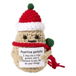 Xenos Kerstknuffel aardappel - 8 cm- Knuffels