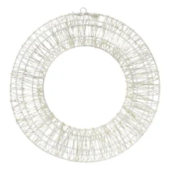 Xenos Kerstkrans met LED lampjes - warm wit - ø36 cm- Kerstfiguren