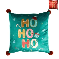 Xenos Kerstkussen ho ho ho - 45x45 cm - diverse varianten- Kussens