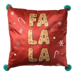 Xenos Kerstkussen ho ho ho - 45x45 cm - diverse varianten- Kussens