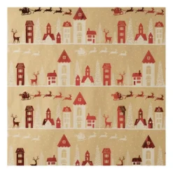 Xenos Kerstpapier hotstamp - diverse varianten - set van 2- Kerst Inpakken