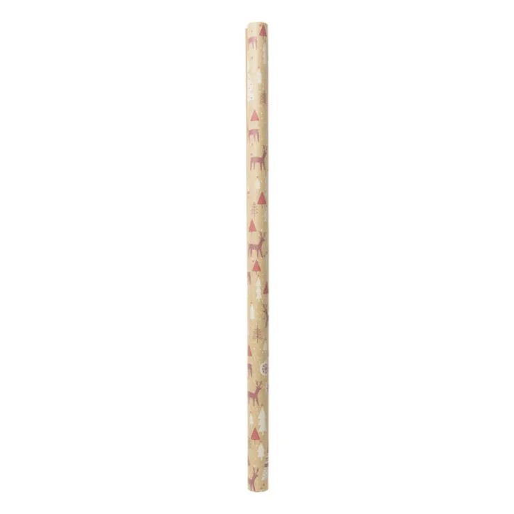 Xenos Kerstpapier kraft - diverse varianten - 200x70 cm- Kerst Inpakken