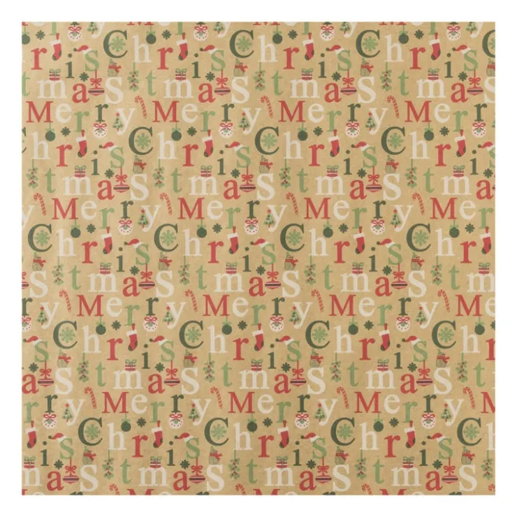 Xenos Kerstpapier kraft - diverse varianten - 200x70 cm- Kerst Inpakken