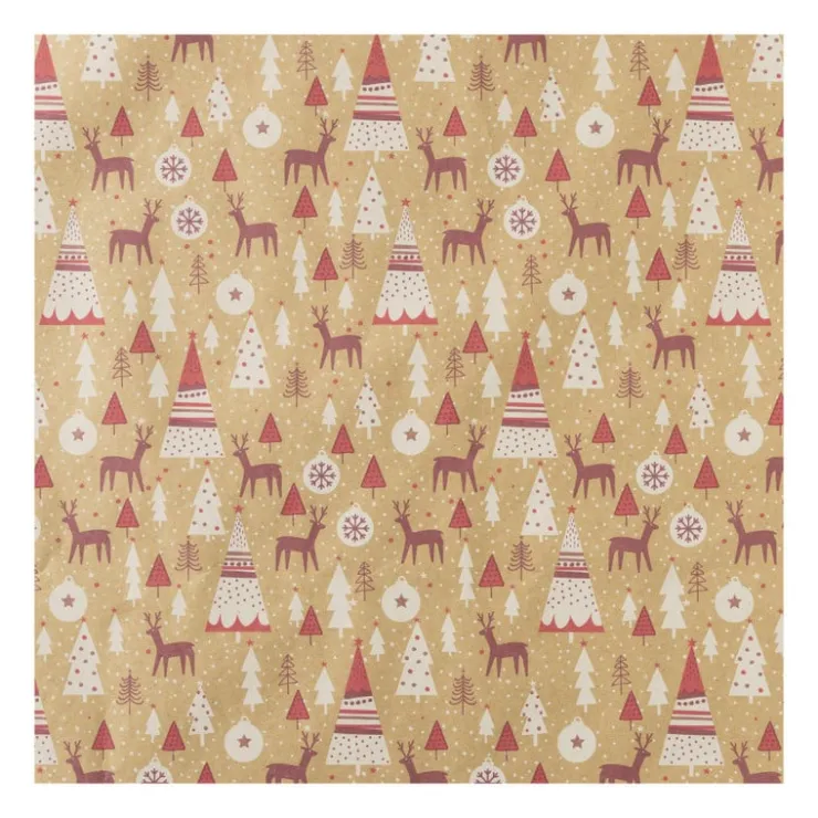 Xenos Kerstpapier kraft - diverse varianten - 200x70 cm- Kerst Inpakken