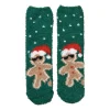 Xenos Kerstsokken gingerbread - groen - one size- Kerstcadeaus