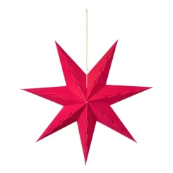 Xenos Kerstster papier - roze - 60 cm- Kerstfiguren